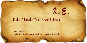 Kálmán Evelina névjegykártya